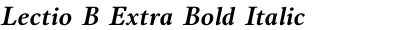 Lectio B Extra Bold Italic